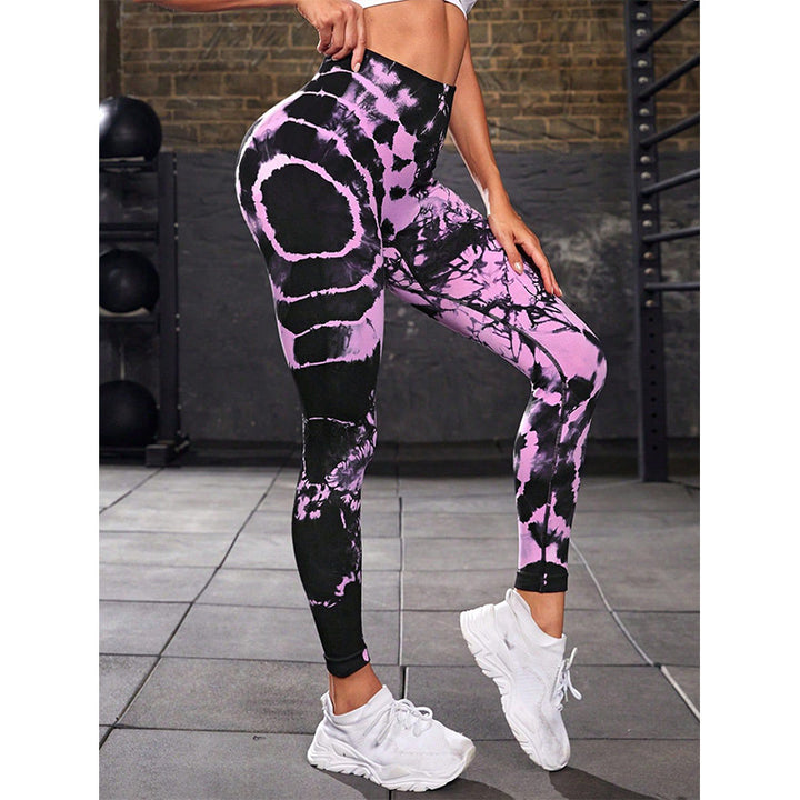 Buddha Stones Hose mit Batikmuster, Sport, Fitness, Yoga, Leggings mit hoher Taille, Yogahose für Damen