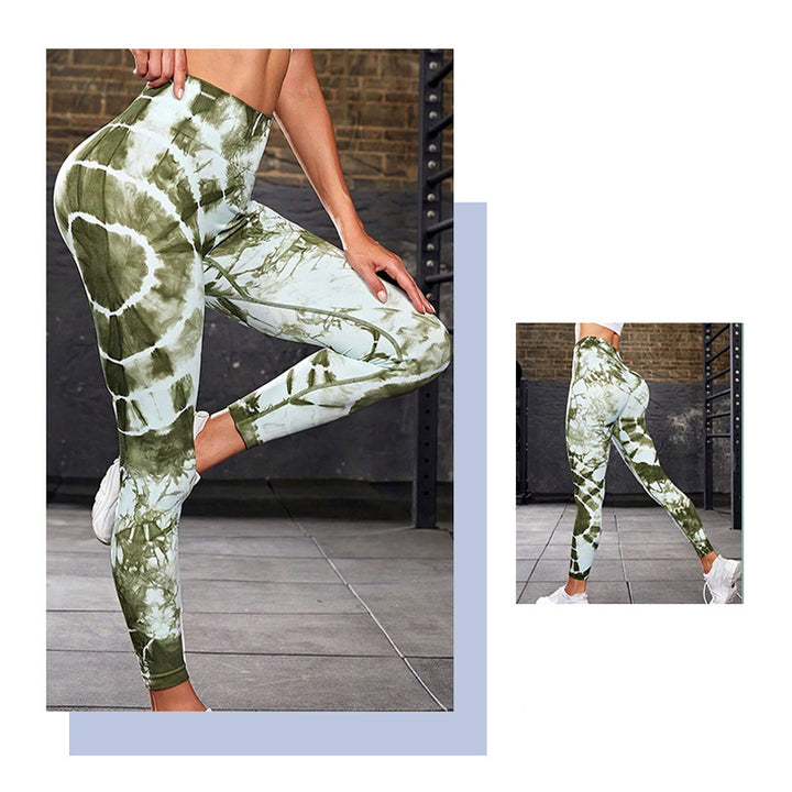 Buddha Stones Hose mit Batikmuster, Sport, Fitness, Yoga, Leggings mit hoher Taille, Yogahose für Damen