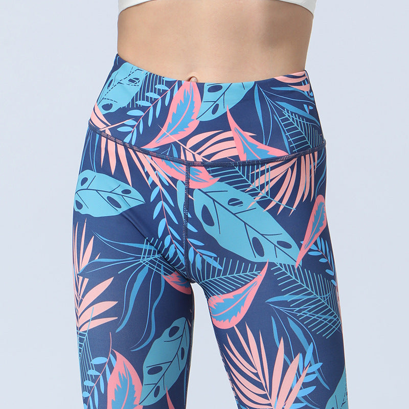 Buddha Stones Hose mit Blattmuster, Sport, Fitness, Yoga, Leggings mit hoher Taille, Yogahose für Damen - image 19