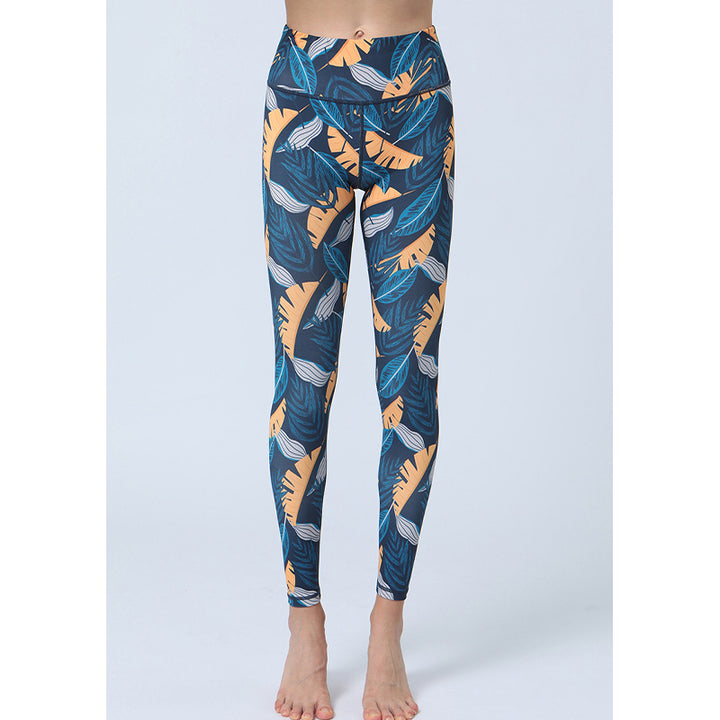 Buddha Stones Hose mit Blattmuster, Sport, Fitness, Yoga, Leggings mit hoher Taille, Yogahose für Damen - image 12