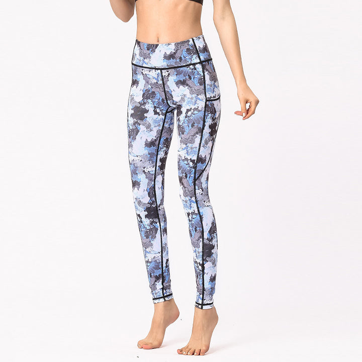Buddha Stones Hose mit buntem Aufdruck für Sport, Training, Fitness, Leggings, Yogahose für Damen - image 1
