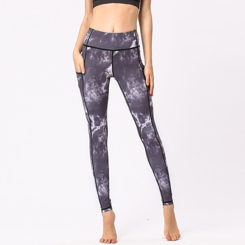 Buddha Stones Hose mit buntem Aufdruck für Sport, Training, Fitness, Leggings, Yogahose für Damen - image 6