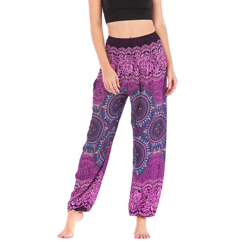 Buddha Stones Boho Lose Haremshose Damen Yogahose