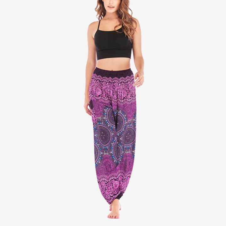 Buddha Stones Boho Lose Haremshose Damen Yogahose