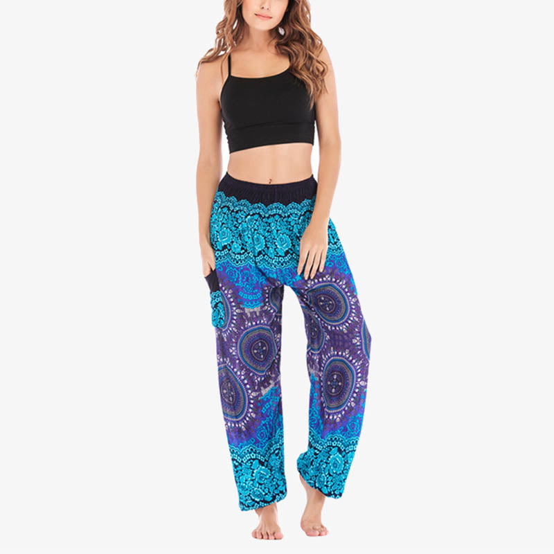 Buddha Stones Boho Lose Haremshose Damen Yogahose