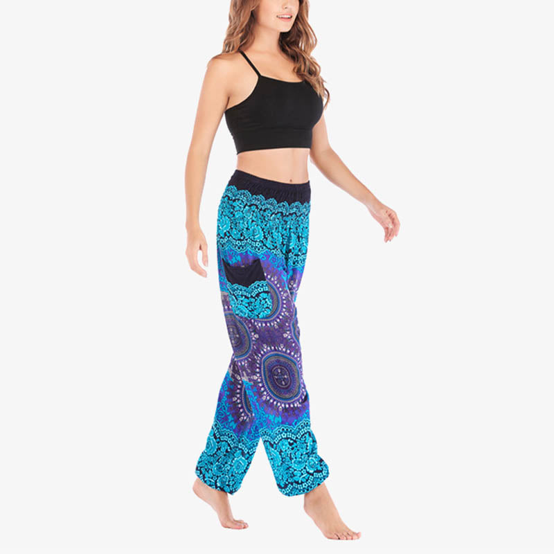 Buddha Stones Boho Lose Haremshose Damen Yogahose