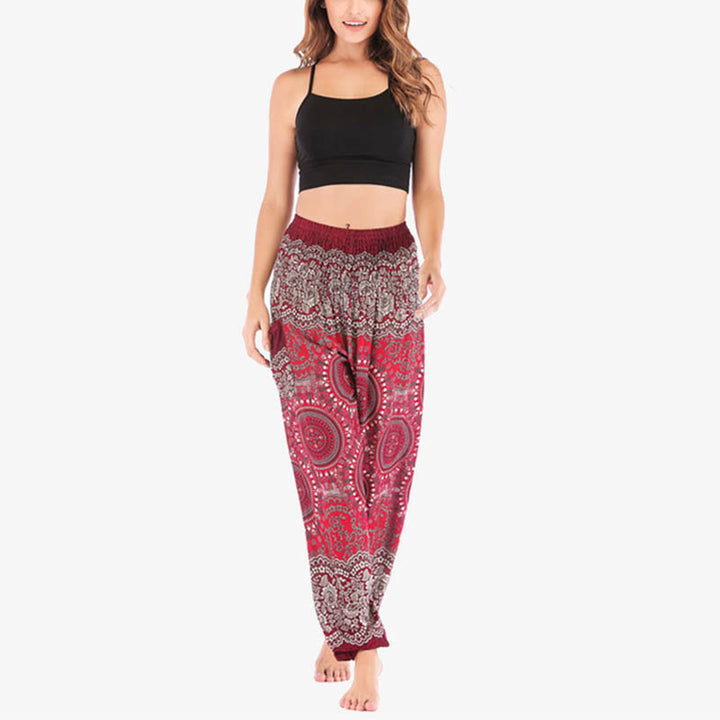 Buddha Stones Boho Lose Haremshose Damen Yogahose