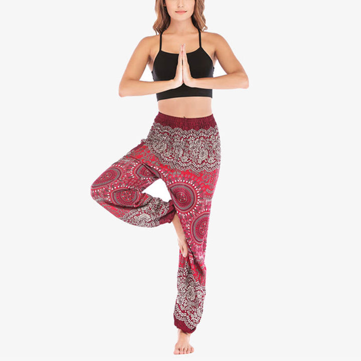 Buddha Stones Boho Lose Haremshose Damen Yogahose