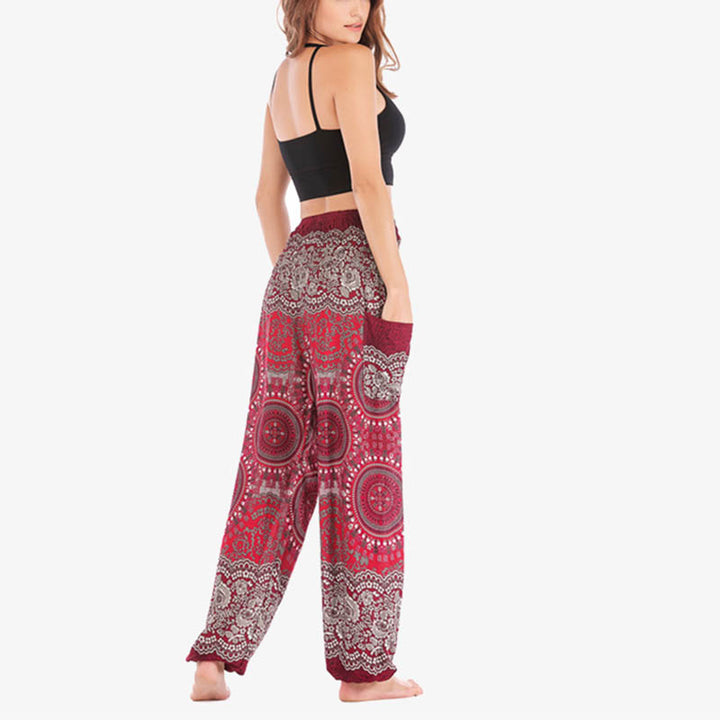 Buddha Stones Boho Lose Haremshose Damen Yogahose