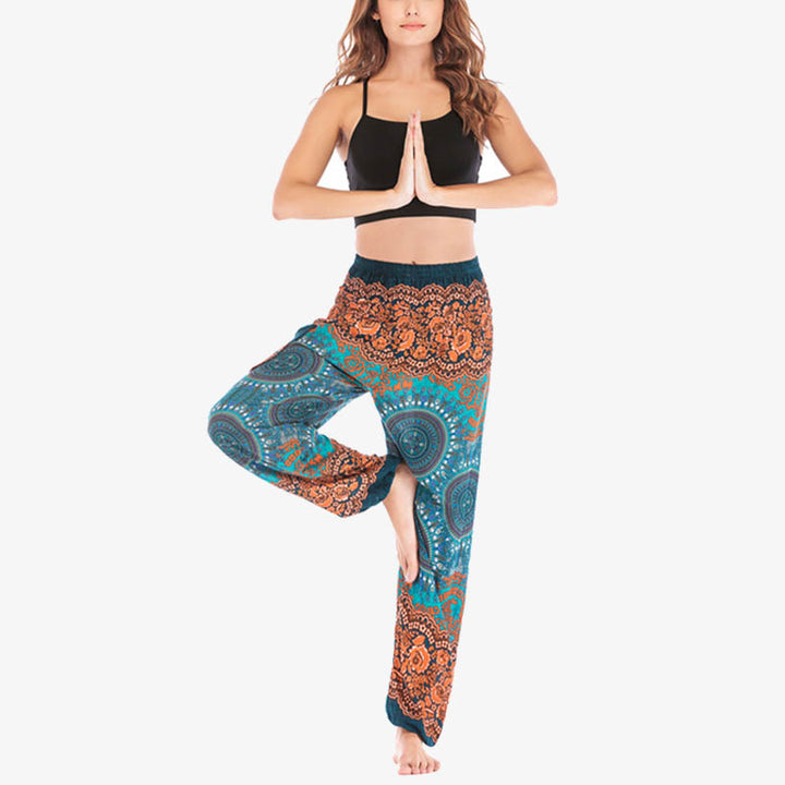 Buddha Stones Boho Lose Haremshose Damen Yogahose