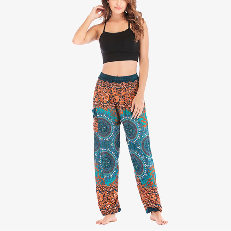 Buddha Stones Boho Lose Haremshose Damen Yogahose