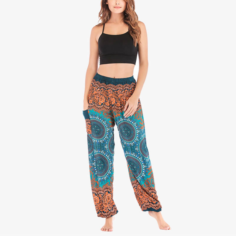 Buddha Stones Boho Lose Haremshose Damen Yogahose - image 37