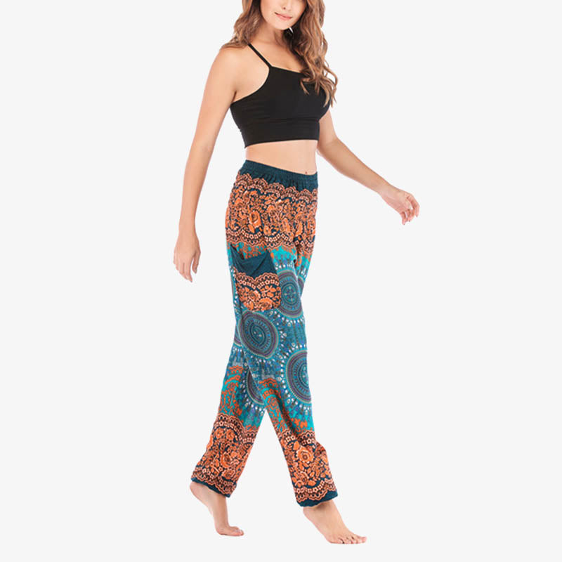 Buddha Stones Boho Lose Haremshose Damen Yogahose