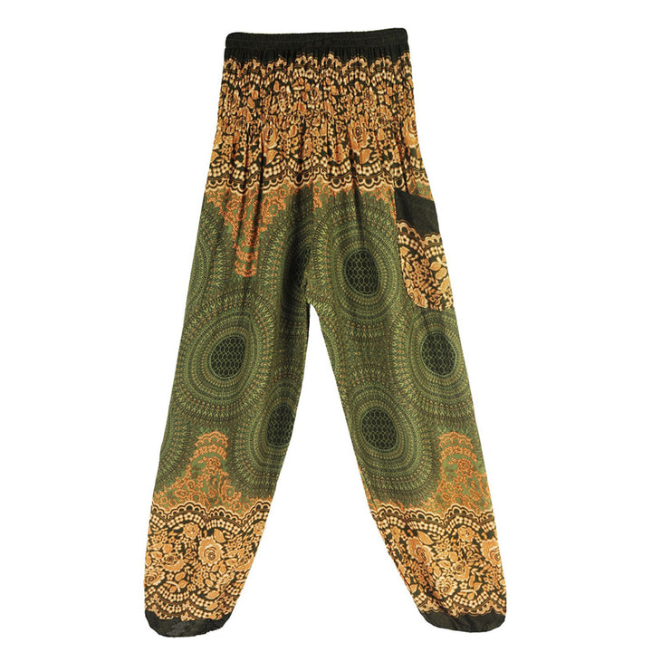 Buddha Stones lockere, lässige Haremshose mit rundem geometrischem Muster und hoher Taille für Damen - image 43