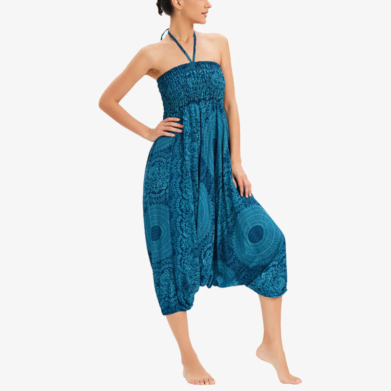 Buddha Stones Two Style Wear Runde geometrische lockere lässige Haremshose Jumpsuit Damen Yogahose - image 7