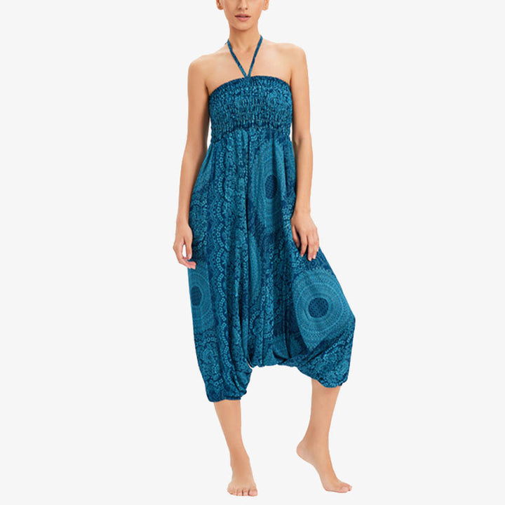 Buddha Stones Two Style Wear Runde geometrische lockere lässige Haremshose Jumpsuit Damen Yogahose - image 6