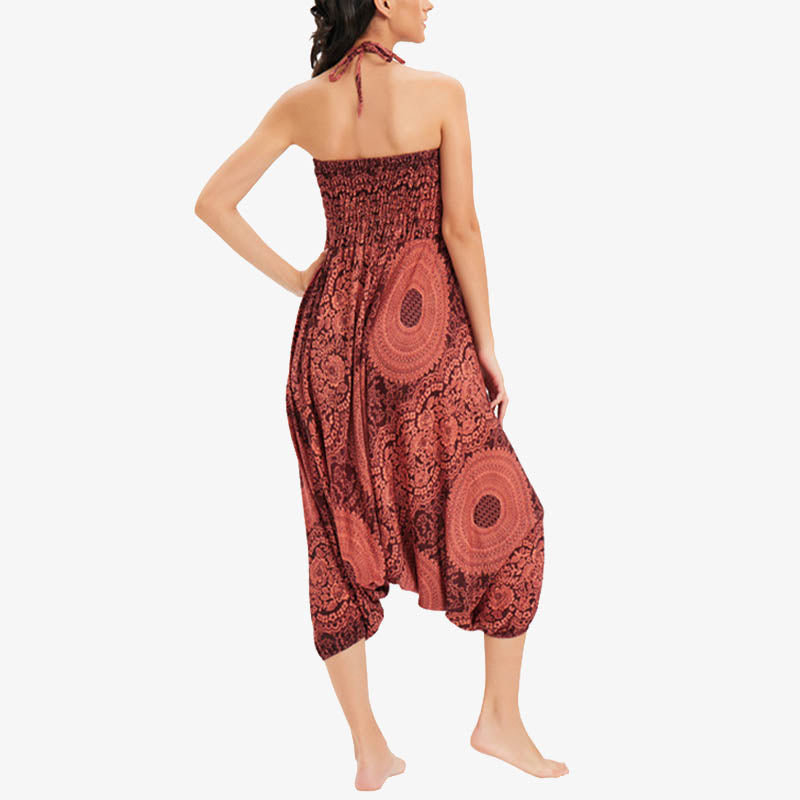 Buddha Stones Two Style Wear Runde geometrische lockere lässige Haremshose Jumpsuit Damen Yogahose - image 15