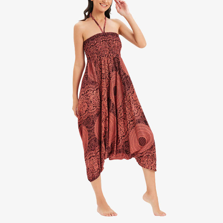 Buddha Stones Two Style Wear Runde geometrische lockere lässige Haremshose Jumpsuit Damen Yogahose - image 14