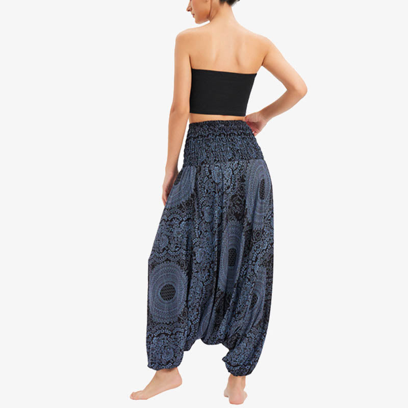Buddha Stones Two Style Wear Runde geometrische lockere lässige Haremshose Jumpsuit Damen Yogahose - image 19