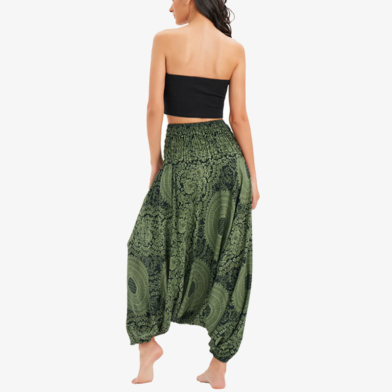 Buddha Stones Two Style Wear Runde geometrische lockere lässige Haremshose Jumpsuit Damen Yogahose - image 26