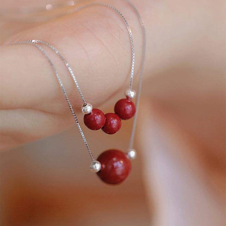 Buddha Stones Halsketten-Anhänger aus 925er-Sterlingsilber mit Zinnoberperlen - image 9