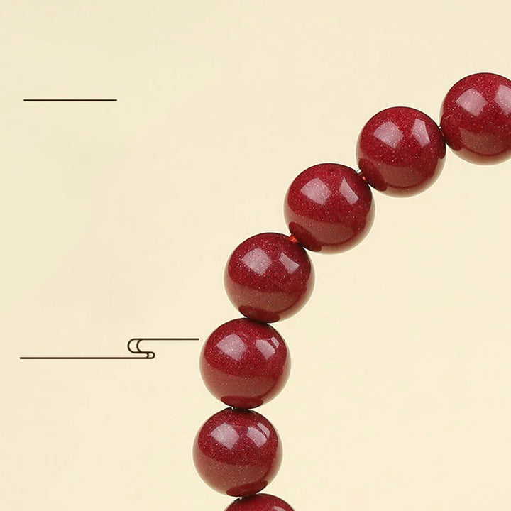 Buddha Stones Armband aus 925er-Sterlingsilber, natürlicher Zinnober, Segensarmband mit vier Tieren - image 17