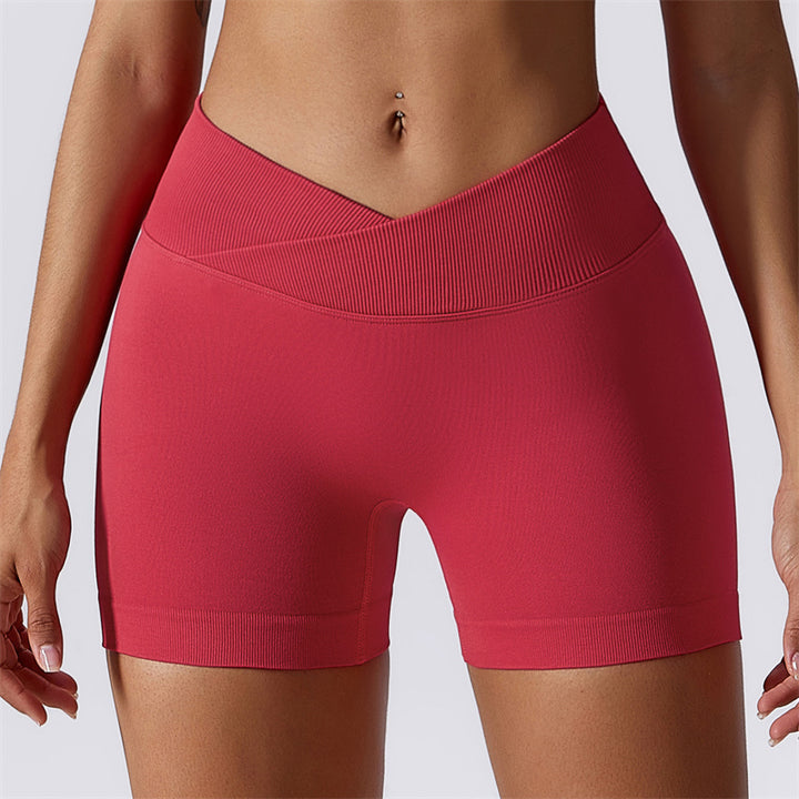 Buddha Stones Nahtlose, hochelastische Sport- und Fitnessshorts mit hoher Taille, Yoga-Trainingsshorts für Damen