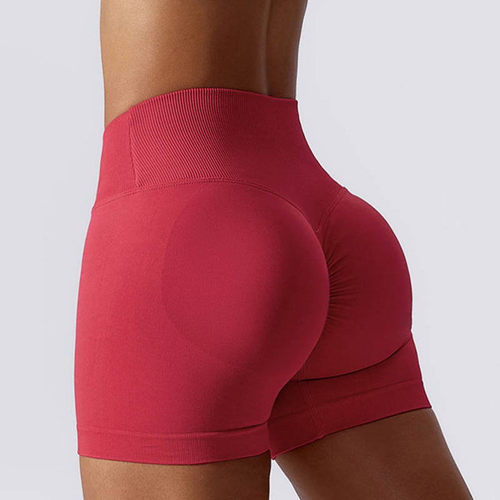 Buddha Stones Nahtlose, hochelastische Sport- und Fitnessshorts mit hoher Taille, Yoga-Trainingsshorts für Damen