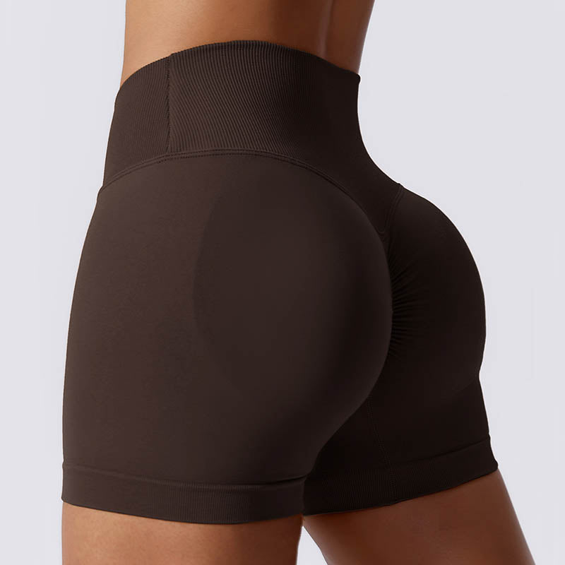 Buddha Stones Nahtlose, hochelastische Sport- und Fitnessshorts mit hoher Taille, Yoga-Trainingsshorts für Damen