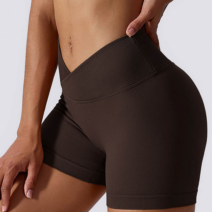 Buddha Stones Nahtlose, hochelastische Sport- und Fitnessshorts mit hoher Taille, Yoga-Trainingsshorts für Damen