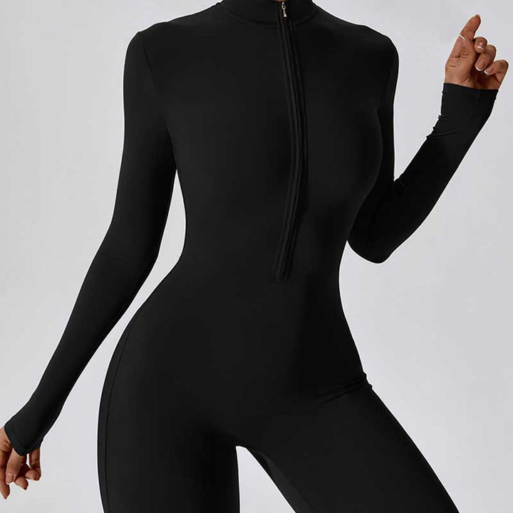 Buddha Stones Damen-Overall mit Reißverschluss, langärmlig, Shapewear, Sport, Fitness, Yoga, Bodysuit - image 13