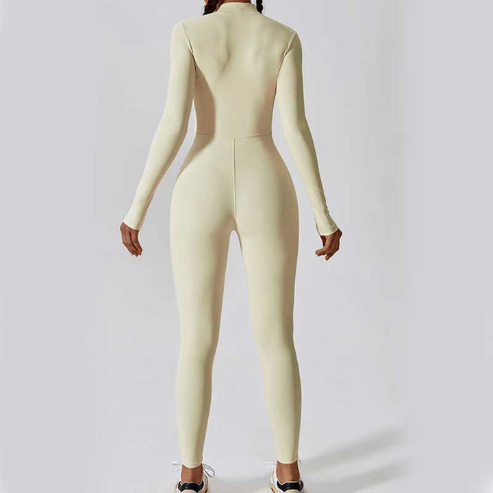 Buddha Stones Damen-Overall mit Reißverschluss, langärmlig, Shapewear, Sport, Fitness, Yoga, Bodysuit - image 33