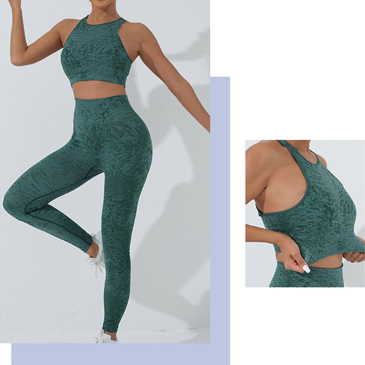 Buddha Stones Nahtloses Fitness-Crop-Tanktop mit hoher Taille, Leggings, Hosen, Sport, Fitnessstudio, Yoga-Outfits