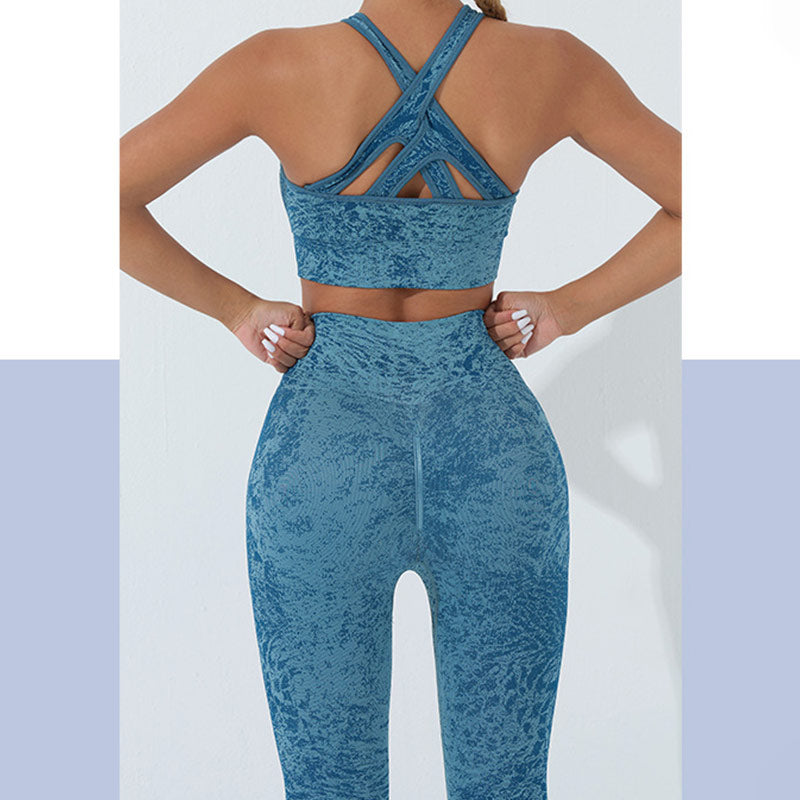 Buddha Stones Nahtloses Fitness-Crop-Tanktop mit hoher Taille, Leggings, Hosen, Sport, Fitnessstudio, Yoga-Outfits