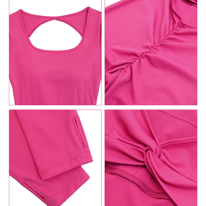 Buddha Stones Langarm-Overall für Damen, rückenfrei, Sport, Fitness, Yoga, Bodysuit - image 7