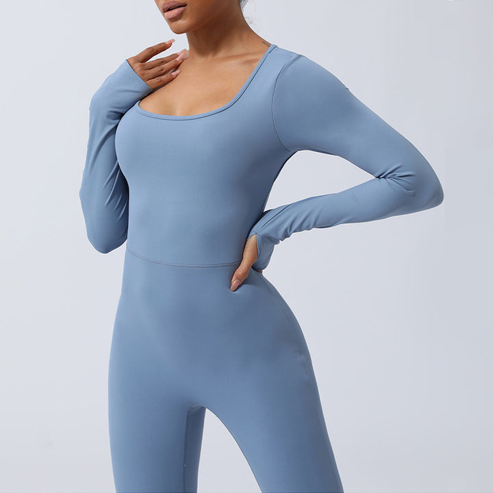 Buddha Stones Langarm-Overall für Damen, rückenfrei, Sport, Fitness, Yoga, Bodysuit - image 13
