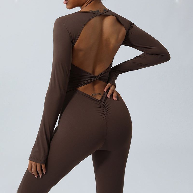 Buddha Stones Langarm-Overall für Damen, rückenfrei, Sport, Fitness, Yoga, Bodysuit - image 18