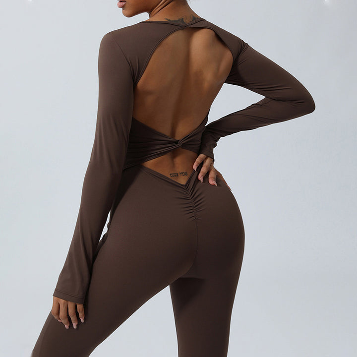 Buddha Stones Langarm-Overall für Damen, rückenfrei, Sport, Fitness, Yoga, Bodysuit - image 18