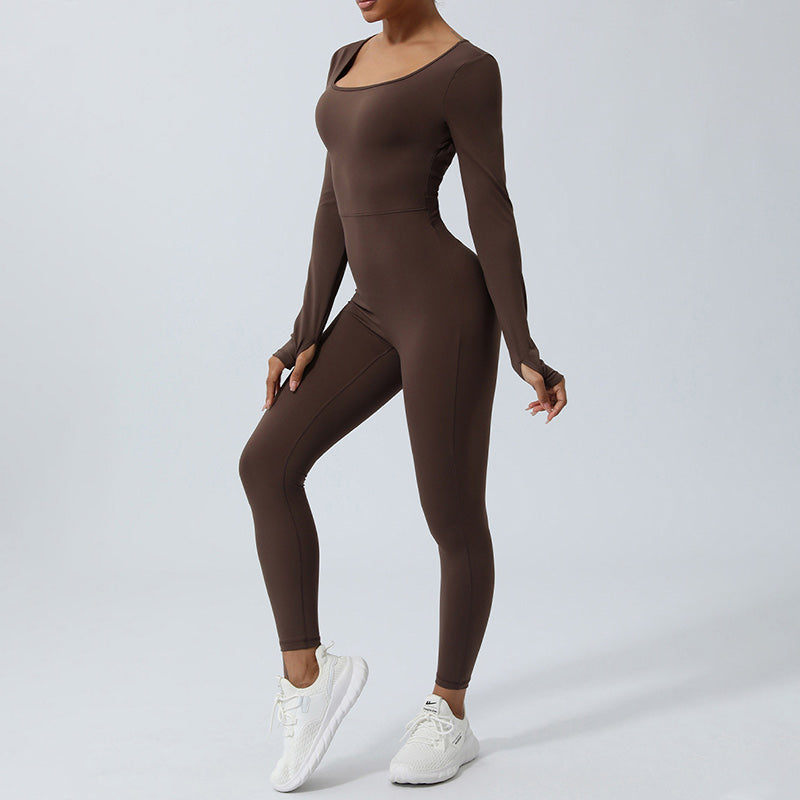 Buddha Stones Langarm-Overall für Damen, rückenfrei, Sport, Fitness, Yoga, Bodysuit - image 19
