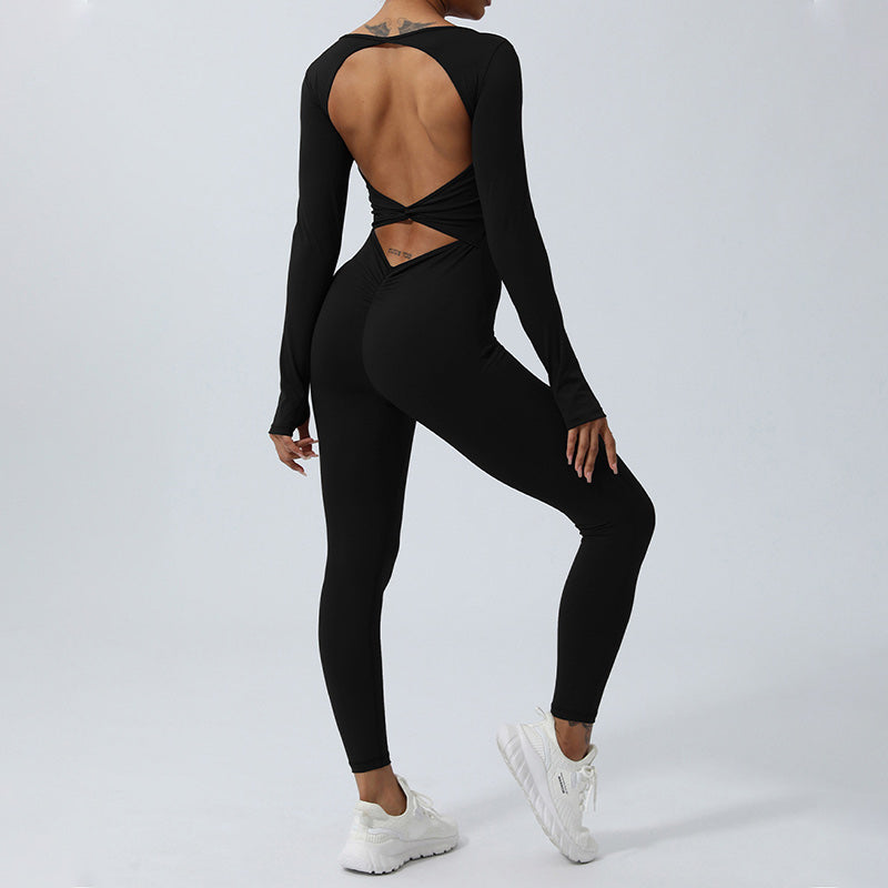 Buddha Stones Langarm-Overall für Damen, rückenfrei, Sport, Fitness, Yoga, Bodysuit - image 24
