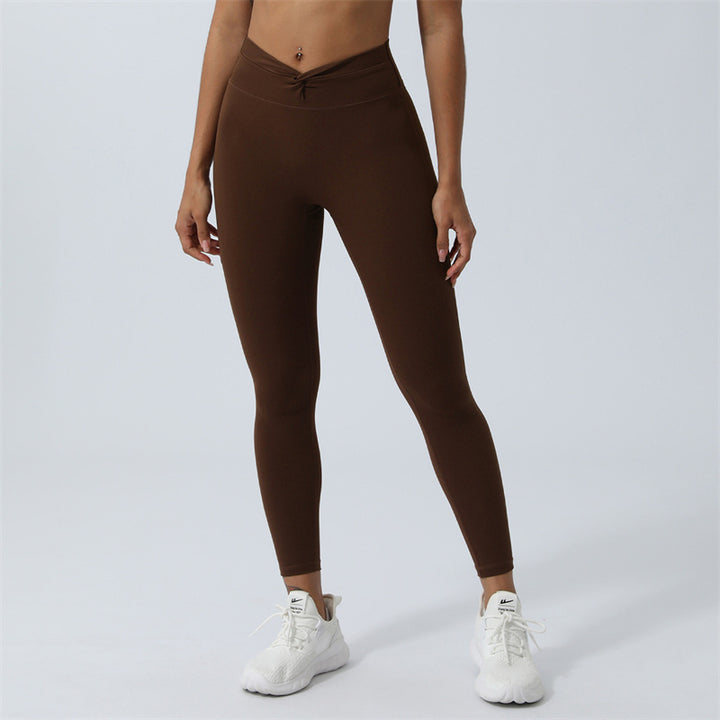 Buddha Stones Workout, langärmlig, kreuz und quer, rückenfreies Oberteil, T-Shirt, Leggings, Sport, Fitness, Yoga, Outfit - Hose - Braun - US 8-10, UK/AU 12-14, EU 40-42 (XL) - image 42