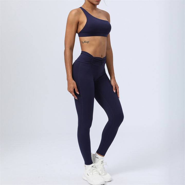 Buddha Stones 2-teiliges rückenfreies, asymmetrisches Design, Oberteil, BH-Shorts, Leggings, Hosen, Fitness-Yoga-Outfit-Set - Blau - 2 Stück (Oberteil und Hose) - US12， UK/AU16，EU44 (2XL) - image 28