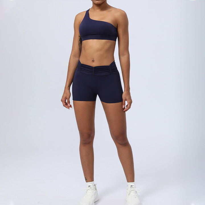 Buddha Stones 2-teiliges rückenfreies, asymmetrisches Design, Oberteil, BH-Shorts, Leggings, Hosen, Fitness-Yoga-Outfit-Set - image 27
