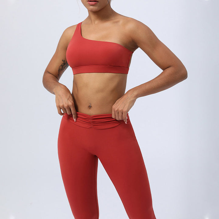 Buddha Stones 2-teiliges rückenfreies, asymmetrisches Design, Oberteil, BH-Shorts, Leggings, Hosen, Fitness-Yoga-Outfit-Set - image 13