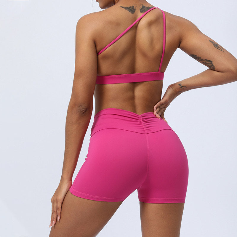 Buddha Stones 2-teiliges rückenfreies, asymmetrisches Design, Oberteil, BH-Shorts, Leggings, Hosen, Fitness-Yoga-Outfit-Set - image 19