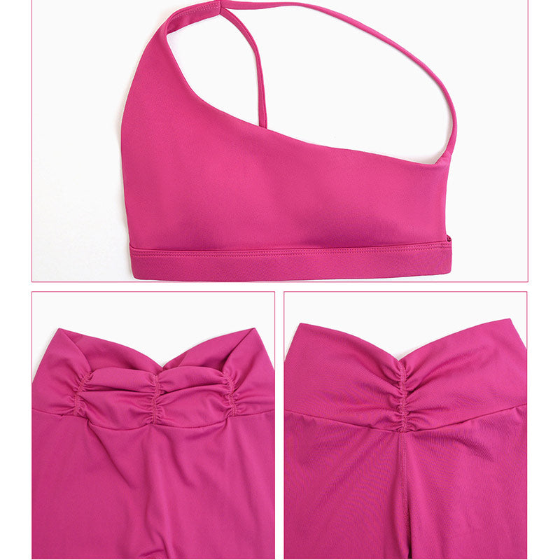 Buddha Stones 2-teiliges rückenfreies, asymmetrisches Design, Oberteil, BH-Shorts, Leggings, Hosen, Fitness-Yoga-Outfit-Set - image 20