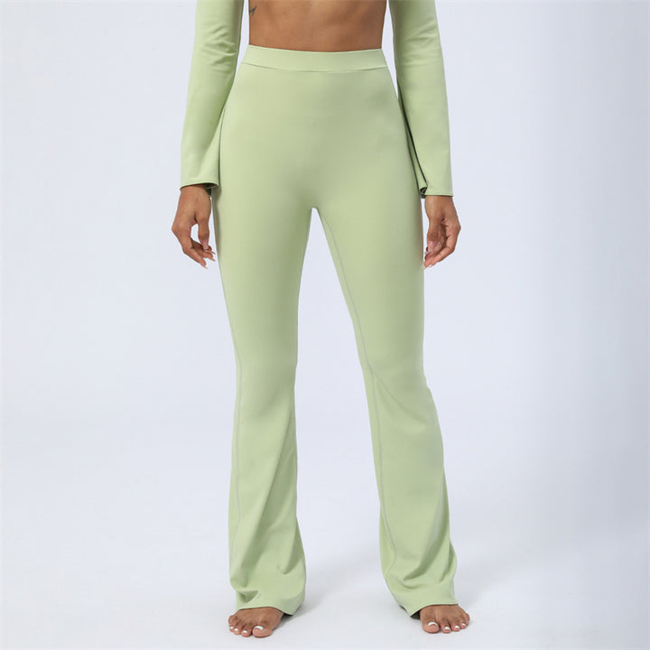 Buddha Stones, langärmliges, rückenfreies Trägeroberteil, BH, Flare-Hose, Fitness-Yoga-Outfit - image 2