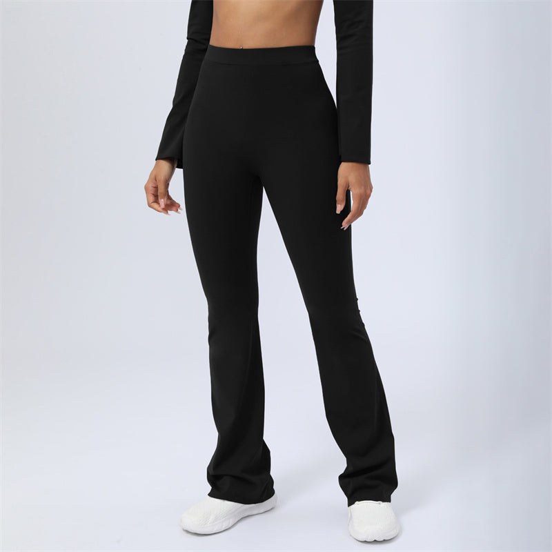 Buddha Stones, langärmliges, rückenfreies Trägeroberteil, BH, Flare-Hose, Fitness-Yoga-Outfit - Schwarz - Hose - US 8-10, UK/AU 12-14, EU 40-42 (XL)  - image 43