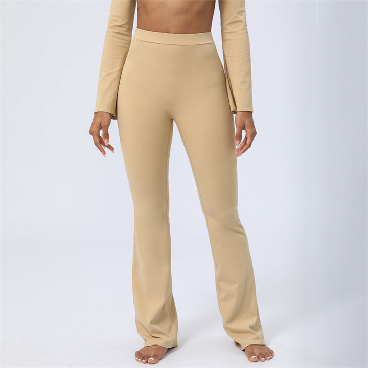 Buddha Stones, langärmliges, rückenfreies Trägeroberteil, BH, Flare-Hose, Fitness-Yoga-Outfit - Braun - Hose - US 8-10, UK/AU 12-14, EU 40-42 (XL)  - image 18