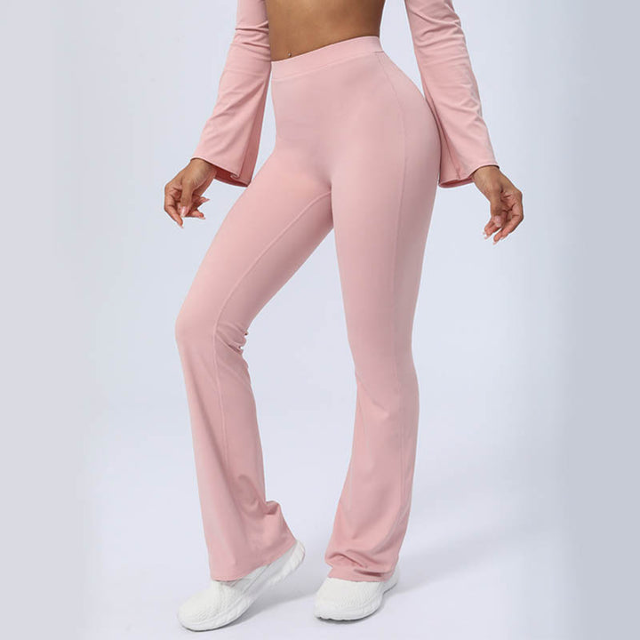 Buddha Stones, langärmliges, rückenfreies Trägeroberteil, BH, Flare-Hose, Fitness-Yoga-Outfit - image 35